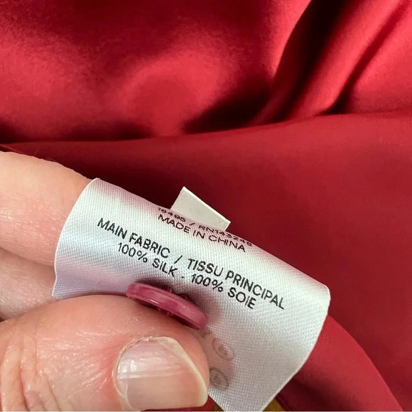 NWT Reformation Noemi Crimson Red 100% Silk Midi Dress Size 2 CC2 - Picture 12 of 12